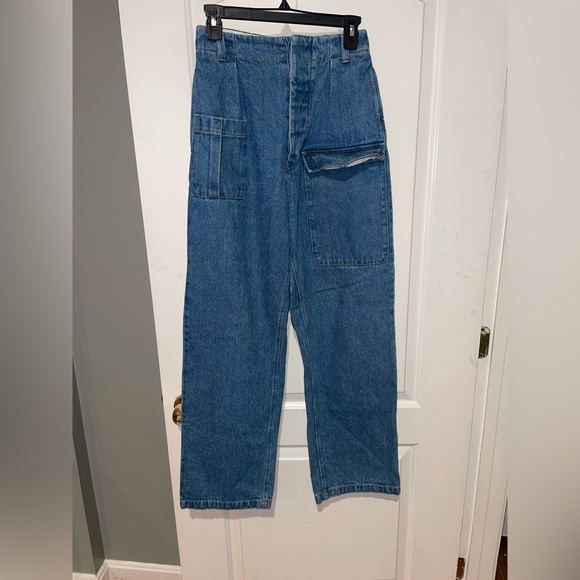 New! Girls Of Dust Guerilla Utility Vintage WWII Inspired Blue Jeans 👖 XS - Picture 5 of 9